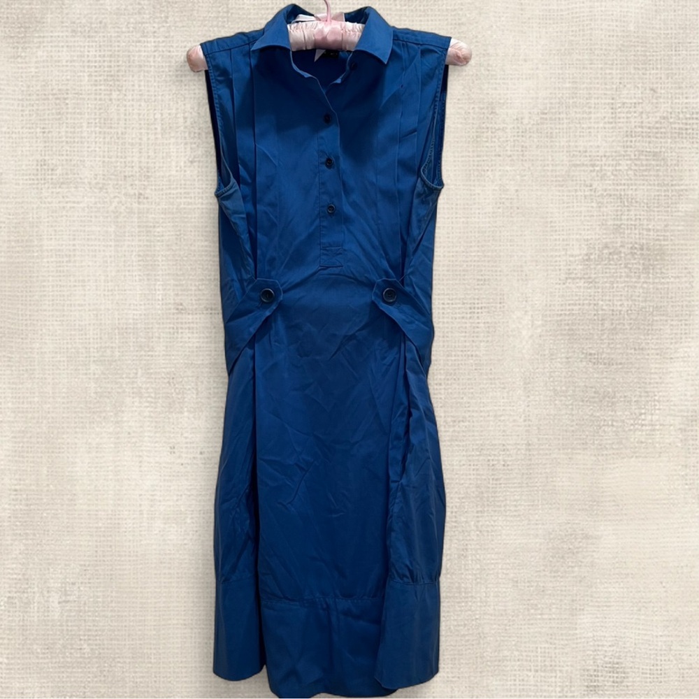 Theory Sleeveless Blue Midi Dress